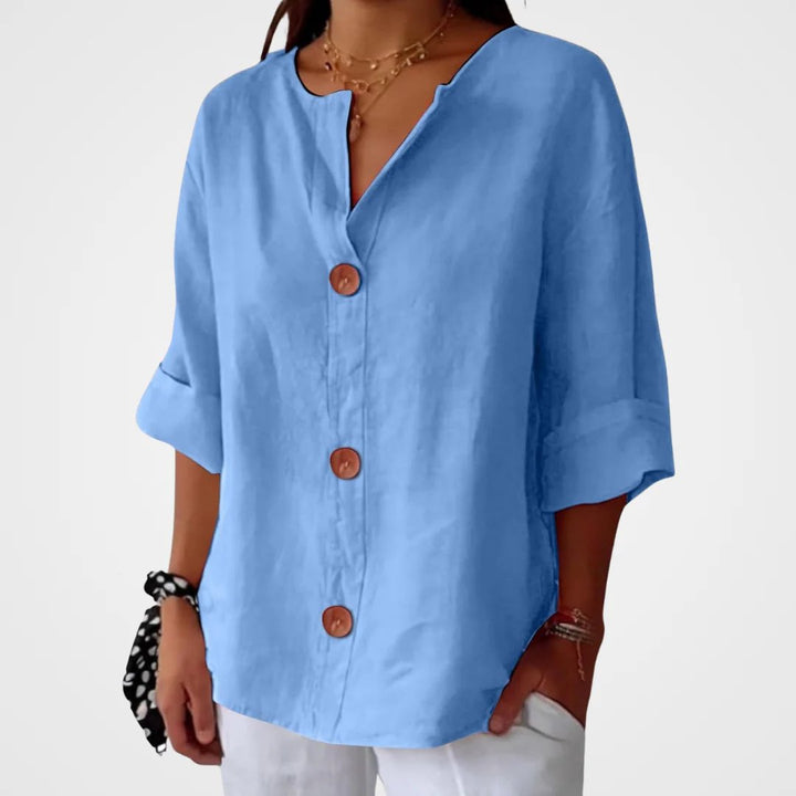 Susan | Relaxed Linen Blend Blouse