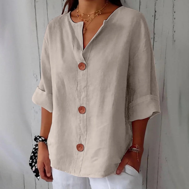 Susan | Relaxed Linen Blend Blouse