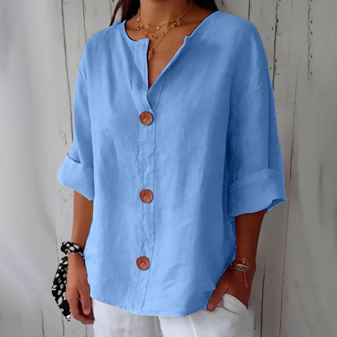 Susan | Relaxed Linen Blend Blouse