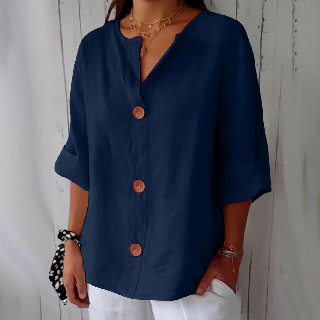 Susan | Relaxed Linen Blend Blouse