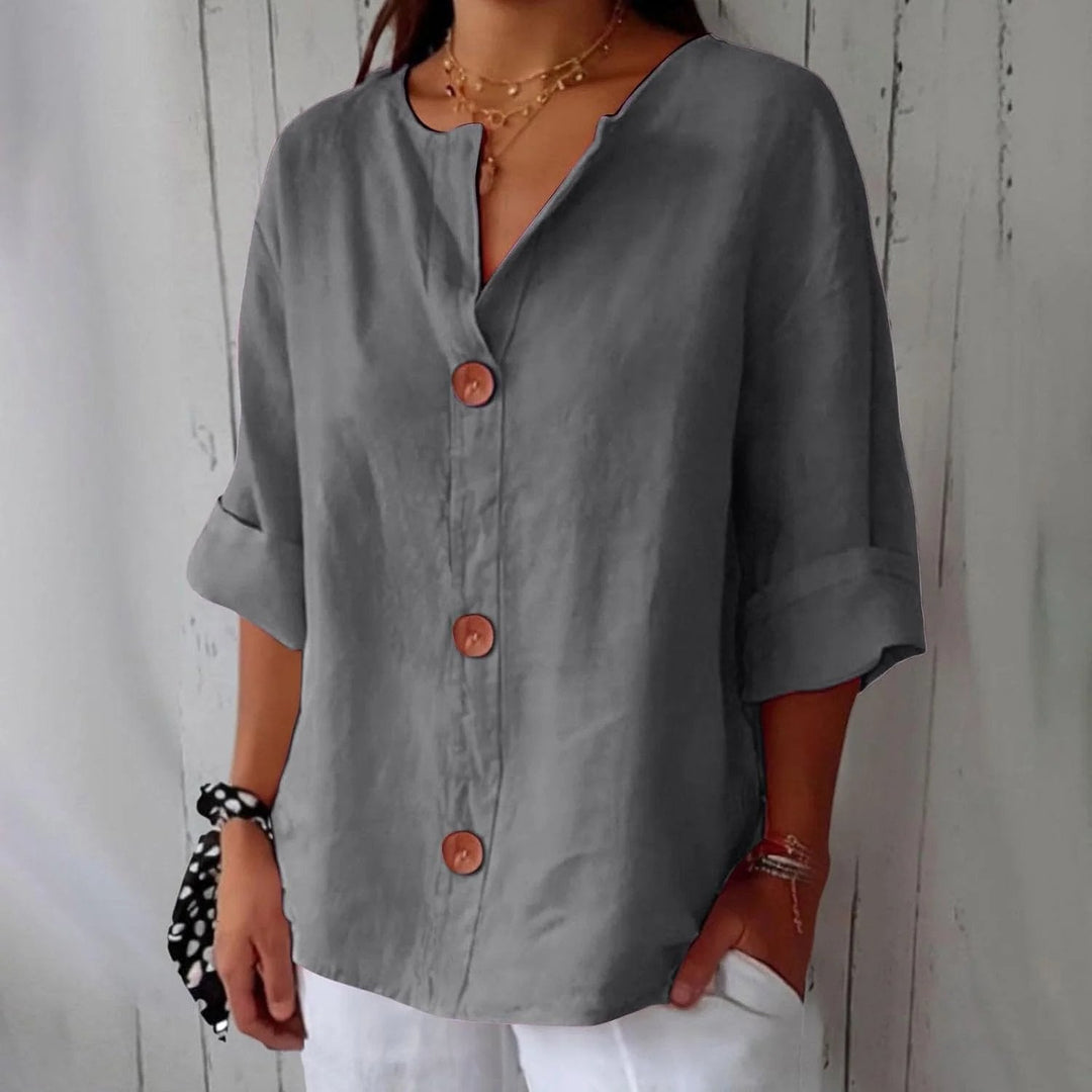 Susan | Relaxed Linen Blend Blouse
