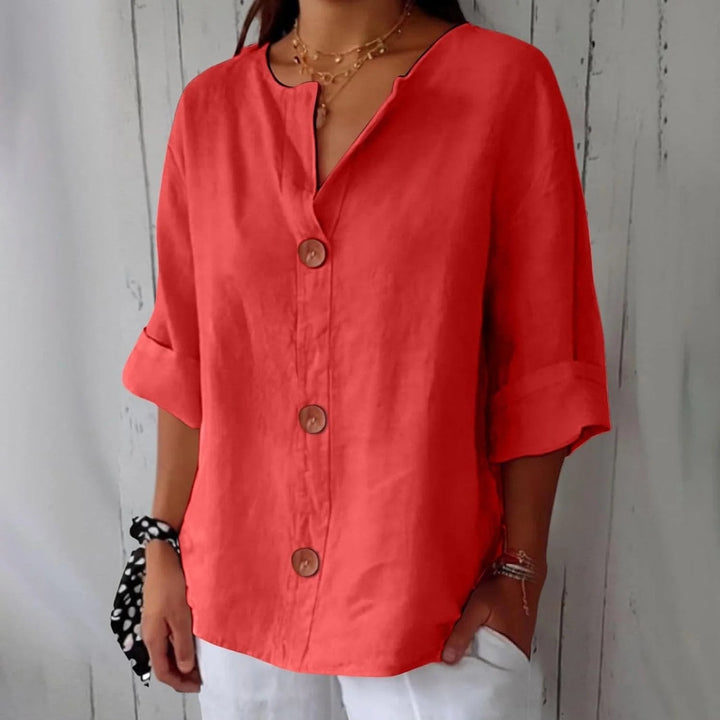 Susan | Relaxed Linen Blend Blouse