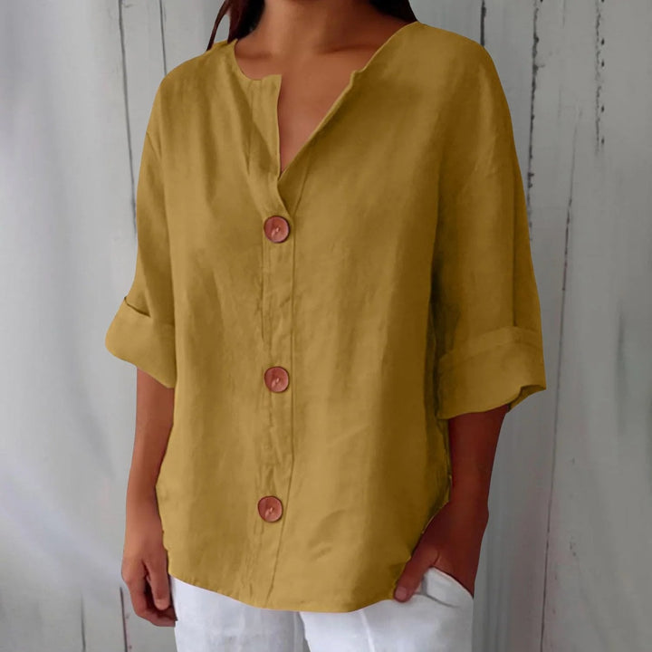 Susan | Relaxed Linen Blend Blouse