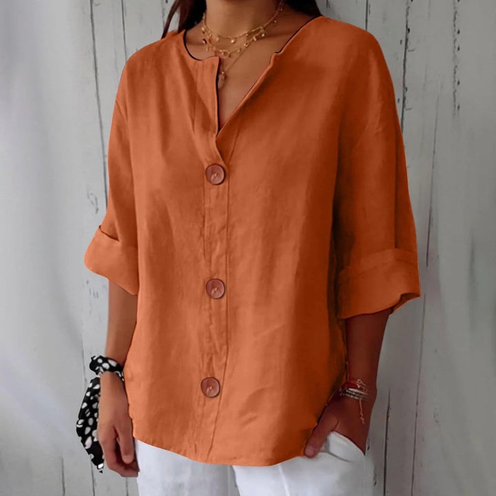 Susan | Relaxed Linen Blend Blouse