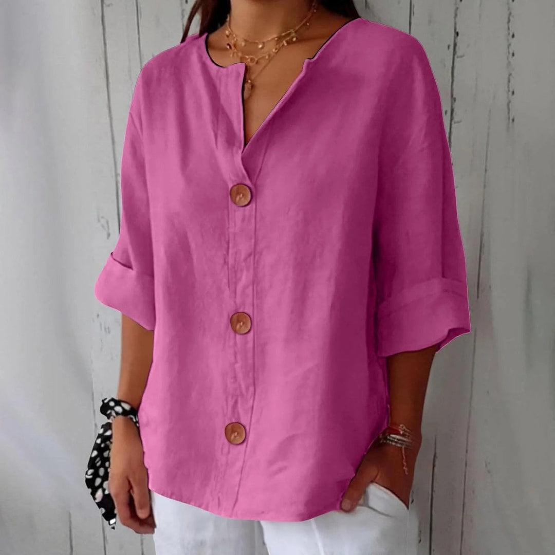 Susan | Relaxed Linen Blend Blouse