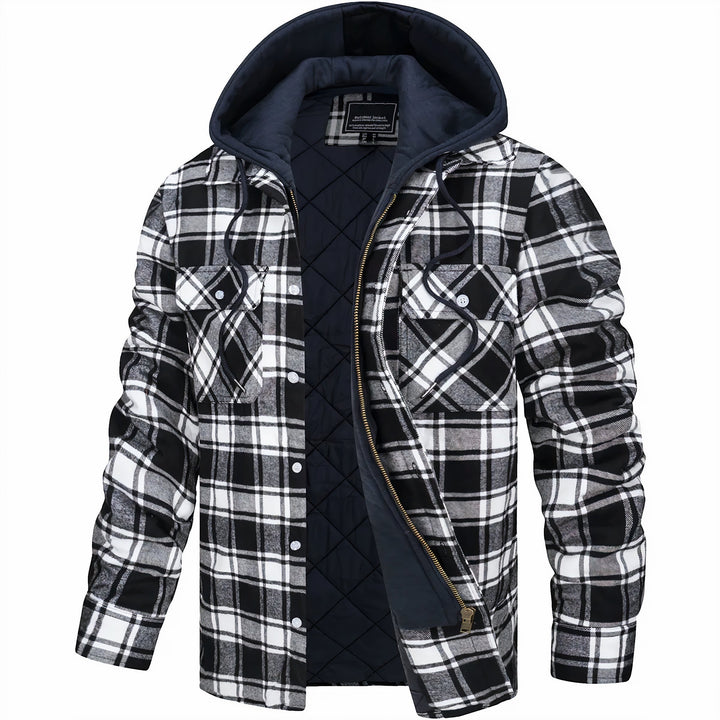 Kobe – Plaid Winter Jacket with Zipper